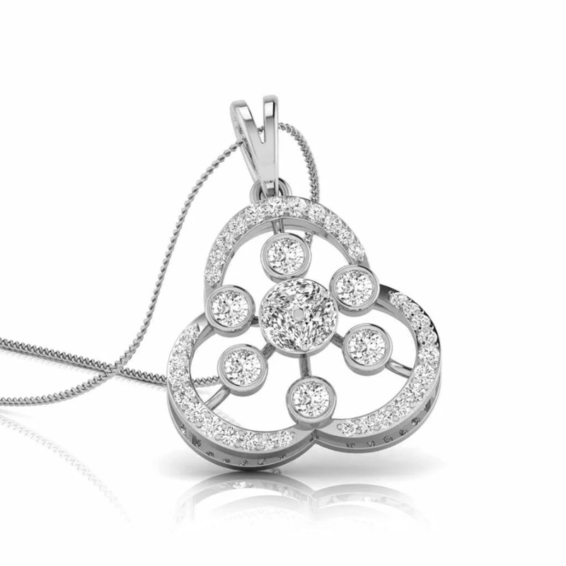 rhemadiamonds products Trinity Halo Drop - Image 1