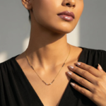 Twin Blossom 9KT Gold Laboratory Grown Diamond Mangalsutra - Image 2