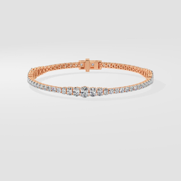 rhemadiamonds vidhi (5) Oval Graduation Tennis Bracelet - Image 1