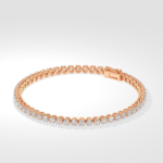 0.08 Ct Crown Tennis Bracelet